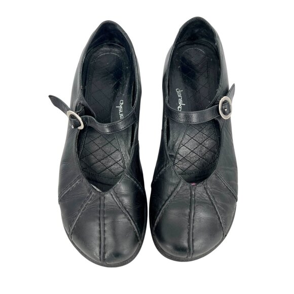 Dansko Giselle Mary Jane Black Leather Shoes Size 40 10 - Picture 2 of 10
